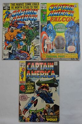 (3) MARVEL CAPTAIN AMERICA COMIC LOT. #129, #139, #249 - ALL NICE VG or BETTER