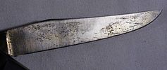 SCHRADE SCRIMSHAW POCKET KNIFE. 296SC "ELEPHANT SCENE" in BOX with PAPERS - LIKE NEWImage - 2