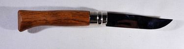1992 CHRISTOPHER COLUMBUS INOX-FRANCE. OPINEL WOOD HANDLE COMMEMORATIVE FOLDING KNIFE - LIKE NEW Image - 2