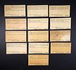 (13) 1940's ENGRAV-O-TINTS MOVIE STARS. 4 DUPLICATES - REST ALL DIFFERENT (1"x2")Image - 1