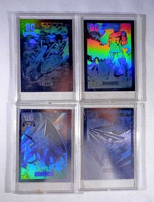 (10) 1992 DC HOLOGRAM HOF CARD LOT. ALL DIFFERENT - OVERALL EM