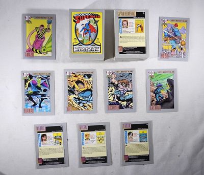 1991 DC COMICS TRADING CARD SET. COMPLETE 180 CARDS - NICE NM/MT