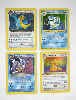 (4) VINTAGE POKEMON HOLOGRAM CARDS. ALL DIFFERENT - OVERALL EX/VGEX