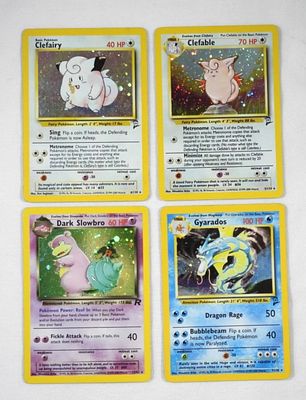 (4) VINTAGE POKEMON HOLOGRAM CARDS. ALL DIFFERENT - OVERALL EX/VGEX