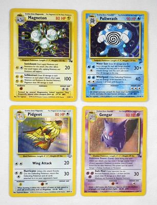 (4) VINTAGE POKEMON HOLOGRAM CARDS. ALL DIFFERENT - OVERALL EX/VGEX