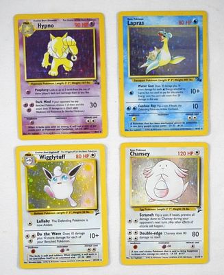 (4) VINTAGE POKEMON HOLOGRAM CARDS. ALL DIFFERENT - OVERALL EX/VGEX