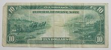 1914 $10 FEDERAL RESERVE NOTE. NICE LARGE SIZE NOTEImage - 1