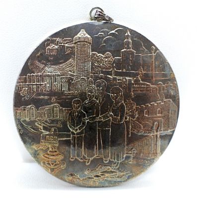 VTG 925 BAKKER 25TH ANNIV PENDANT LE. LIMITED EDITION STERLING SILVER, JIM & TAMMY FAYE BAKKER