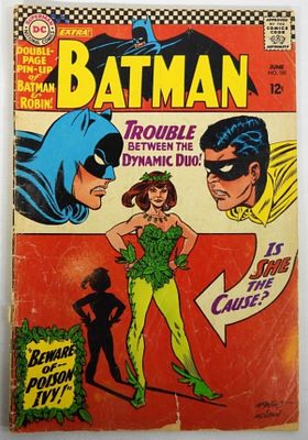 1966 BATMAN #181 DC COMICS - KEY. 1st APPEARANCE OF POISON IVY - GOOD/FAIR (NO PIN UP)