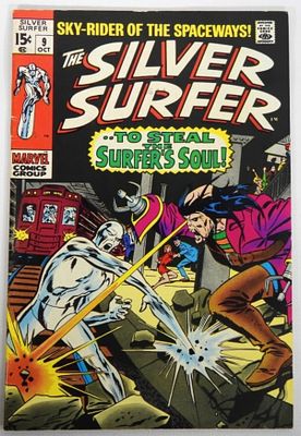 1969 SILVER SURFER #9 MARVEL COMICS. 4th APPEARANCE OF MEPHISTO - FINE+ / VF