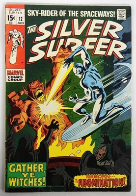 1970 SILVER SURFER #12 MARVEL COMICS. COVER ART BY JOHN BUSCEMA - FINE+ / VF