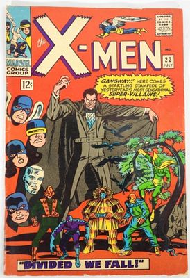 1966 X-MEN #22 MARVEL COMICS. SUPER-VILLAINS! - VG+