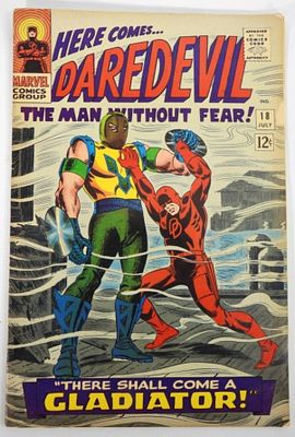 1966 DAREDEVIL #18 MARVEL COMICS. 1st APP AND ORIGIN OF GLADIATOR - VG