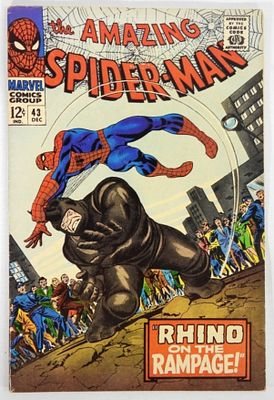 1966 AMAZING SPIDER-MAN #43 MARVEL. PETER AND MARY JANE'S FIRST DATE, 2nd APP MARY JANE WATSON