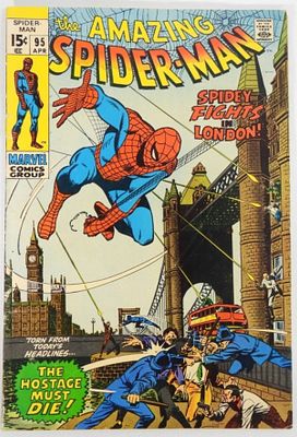 1971 AMAZING SPIDER-MAN #95 MARVEL. SPIDER-MAN VISITS LONDON - VG/FINE