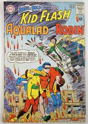1964 KID FLASH BRAVE AND BOLD #54 DC. ORIGINA & 1st APP TEEM TITANS - GOOD