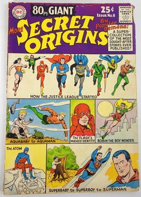 1965 SECRET ORIGINS DC COMICS #8. VG - 80pg GIANT