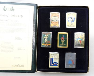 1995 OLYMPIC GAMES ZIPPO COLLECTION. 3702/10000, ALL SEALED, IN ITS ORIGINAL ZIPPO BOX , 100