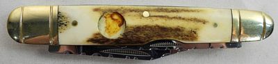 175TH COLT KNIFE. IN BOX 175TH TAXAS RANGER COLT CTRWH ANNIVERSARY POCKET KNIFE STAG HANDLE