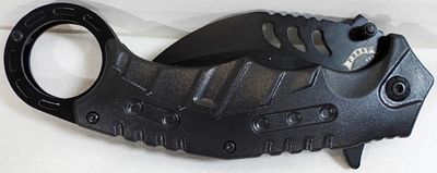 FROST CUTLERY KNIFE. FC-125B, NEW IN BOX 5.5" CLOSED, ASSISTED OPENING BLACK STAINLESS STEEL