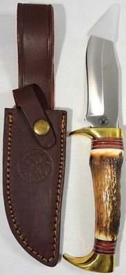 WHITETAIL BOWIE KNIFE. NEW IN BOX WITH SHEATH WHITETAIL CUTLERY WT-169TS STAINLESS UI STEEL STAG