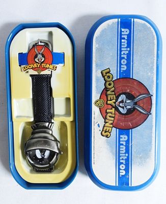 Looney Tunes Marvin The Martian Helmet Watch. Made by Armitron. Still in its original box, 1997. 