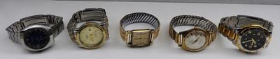 (5) Men's Watches. Watches are not verified, authenticated, or tested in running condition 