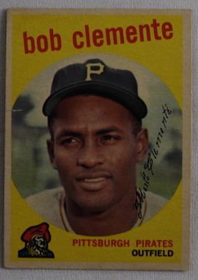 Bob Clemente 1959 TOPPS Baseball Card. TOPPS #478, g-vg, small cut on left side of card