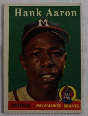 Hank Aaron 1958 TOPPS Baseball Card. #30 TOPPS, vg