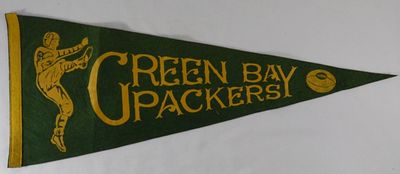 Green Bay Packers Pennant. Vintage