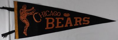 Chicago Bears Pennant. Bid Now