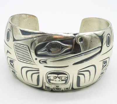 Barry Harem NW Coast Raven Totem Cuff. Barry Harem Northwest Coast inspired, Raven Totem Cuff. 
