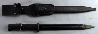 1939 Bayonet Coppel G.M.B.H. WWII bayonet with scabbard, there is a residue inside the scabbard 