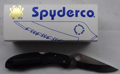 Spyderco AUS-8A Stainless Knife. Like new in the box. With a belt clip.