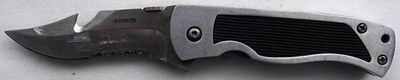Jaguar Lock back Folding Pocket Knife. Used. It has a gut hook
