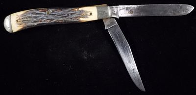 Uncle Henry Two-Blade Folding Pocket Knife. Used.