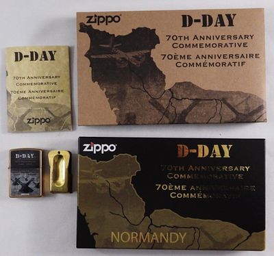 D-Day 70TH Anniversary Zippo Gift Set 2014. Zippo is sealed, #3032/7000, 70th anniversary 
