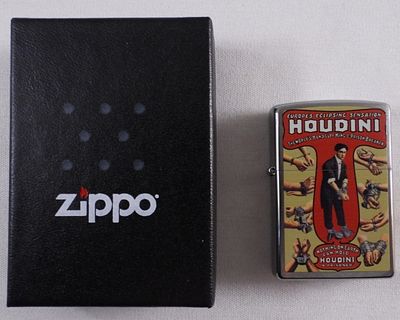 Houdini Magic Wrists Zippo 2014 Sealed. 2014 sealed comes with a box.