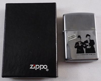 Laurel Hardy Zippo 1995 Unfired. Unfired. 1995 in a box