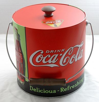 Coca-Cola Ice Bucket. Coca-Cola ice bucket-drink Coca-Cola delicious 7" by 7"