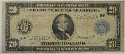 1914 $20 Federal Reserve Note. Bid live now!