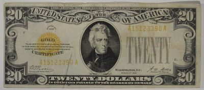 1928 $20 Gold Cert. Top rated auction house