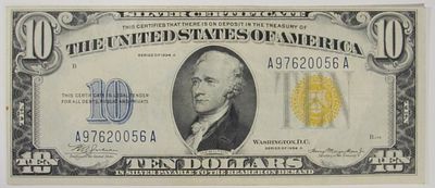 1934A $10 North Africa Silver Cert. Bid with Vintage Auctions