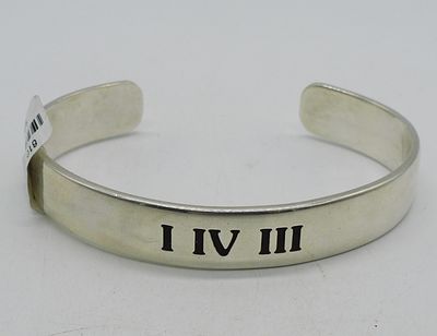 Colby Davis 925 I Love You Cuff Bracelet. Colby Davis, sterling roman numeral (1 4 3 - I Love 