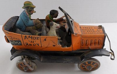 Marx Tin Windup Amos N Andy Taxi. Marx Tin Wind Up Amos N Andy 1930 Fresh Air Taxi Jalopy. Works 