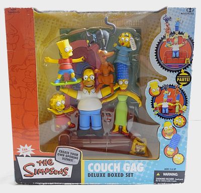 2006 The Simpsons Couch Gaga Figurines. 2006 The Simpsons couch gag deluxe boxed collectors set. 