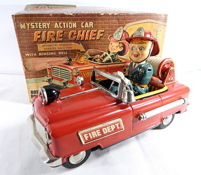 Mystery Action Car Fire Chief Battery Powered. Untested for working conditions. Fire Chief arms 
