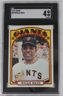 SGC 1972 TOPPS #49 Willie Mays. SGC 4 VG EX