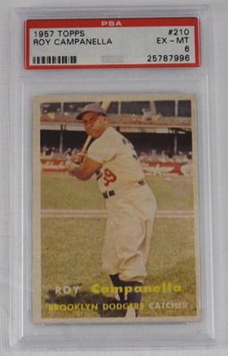 PSA 1957 TOPPS Roy Campanella. PSA #210 EX-MT 6