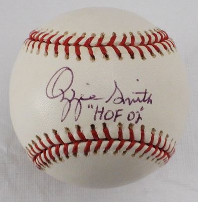 Ozzie Smith Autographed Baseball. No COA